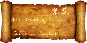 Niki Sarolta névjegykártya
