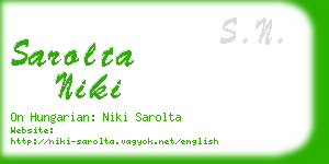 sarolta niki business card